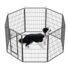 Heavy Duty Dog Pens Outdoor Dog Fence Dog Playpen for Large Dogs, 40"Dog Kennel Outdoor Pet Playpen with Doors 8 Panels Metal Exercise Pens Puppy Play