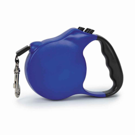 CC Belted Retractable Lead 10ft (Color: Blue, size: small)