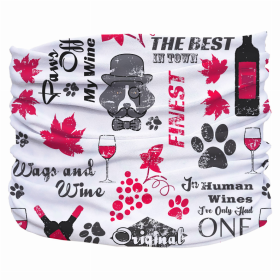 Wags and Wine Pup Scruff (Color: White,Red,Grey, size: Teeny)